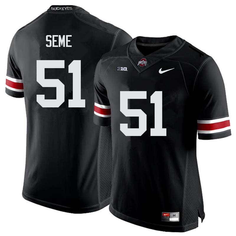 Ohio State Buckeyes #51 Nick Seme College Football Jerseys Sale-Black